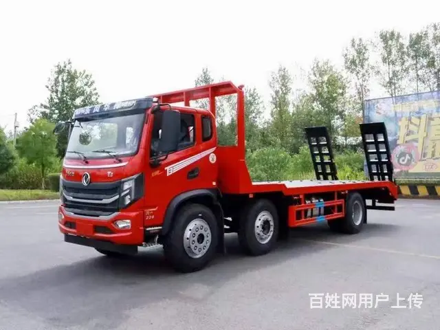 程力国六　前四后四平板运输车价格 小三轴挖机运输车 - 图片 10