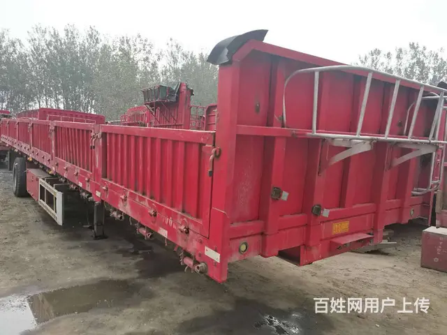 低价转让轻型13米二手标箱侧翻半挂车 原车手续 - 图片 1