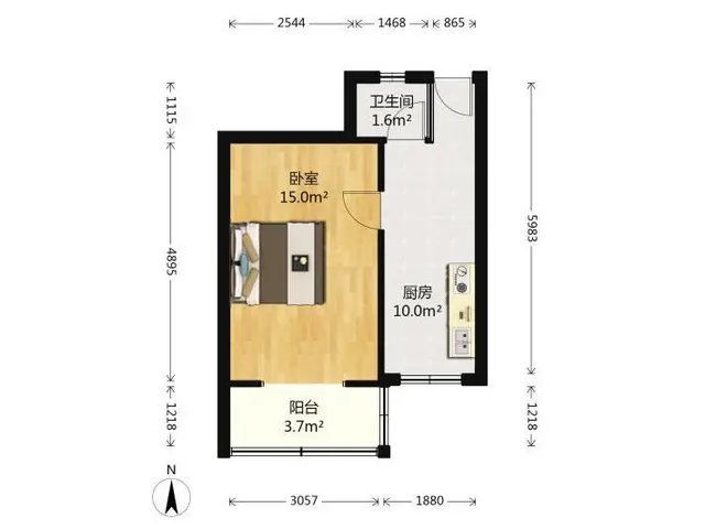 环山路上夼西路1室1厅整租七百配套全 - 图片 7