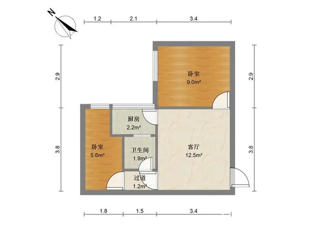 吉豪苑 1室1厅40.39m?整租 - 图片 8