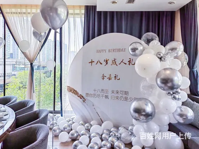 沈阳18岁成人礼气球装饰 纪念日 生日派对 - 图片 1