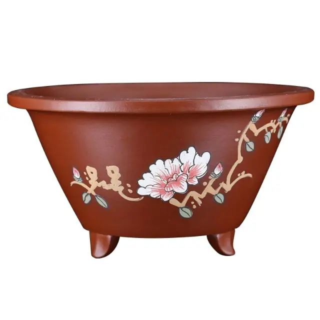 精品盆景花盆，宜兴紫砂花盆 - 图片 1