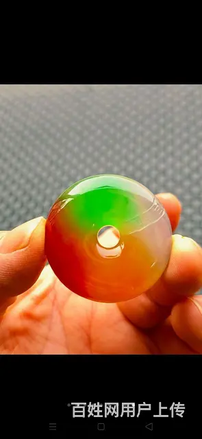 漆器木藏宝盒珍藏龙石种多彩翡翠雕工平安扣一盒 - 图片 3