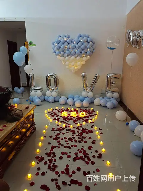 揭阳求婚布置酒店房间 气球布置民宿 生日惊喜布置 - 图片 9