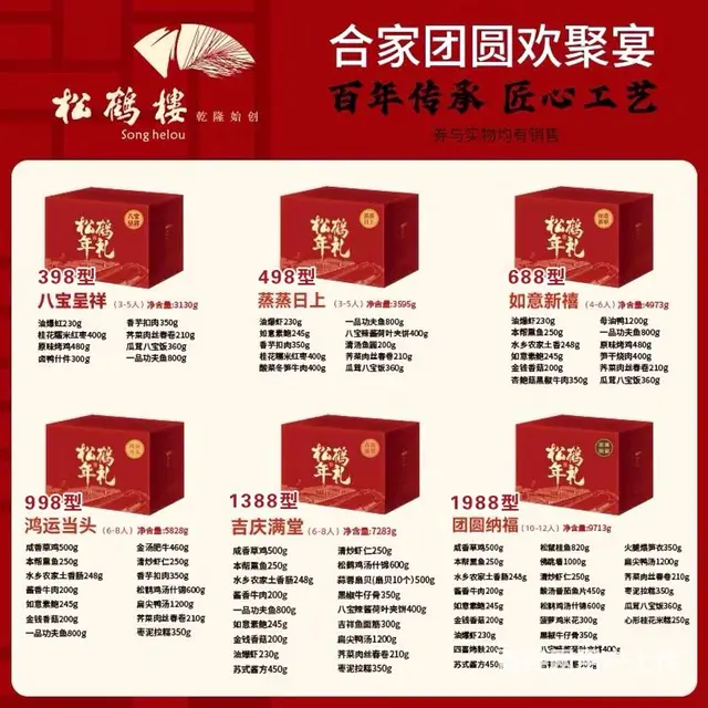松鹤楼年夜饭半成品礼盒预订,苏州全市一份起免费宅送 - 图片 2