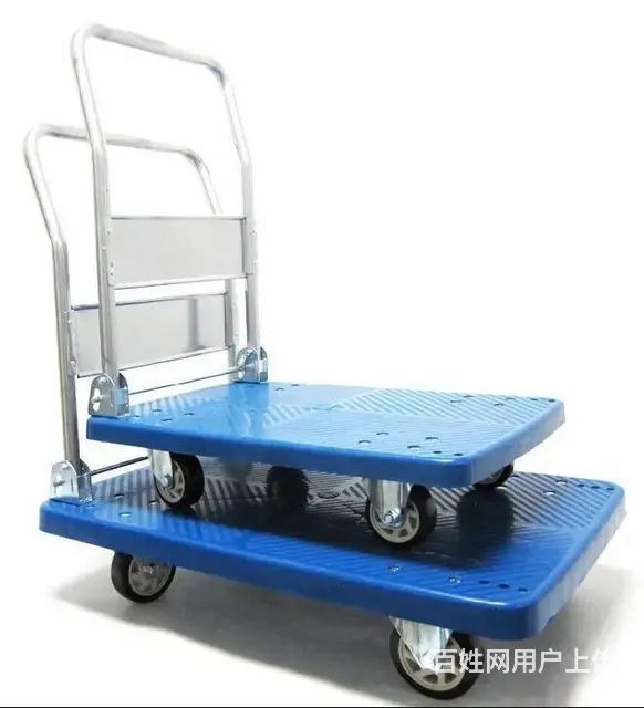 塑料搬运车拉货手推车折叠平板车塑料手推车乌龟车地牛 - 图片 3