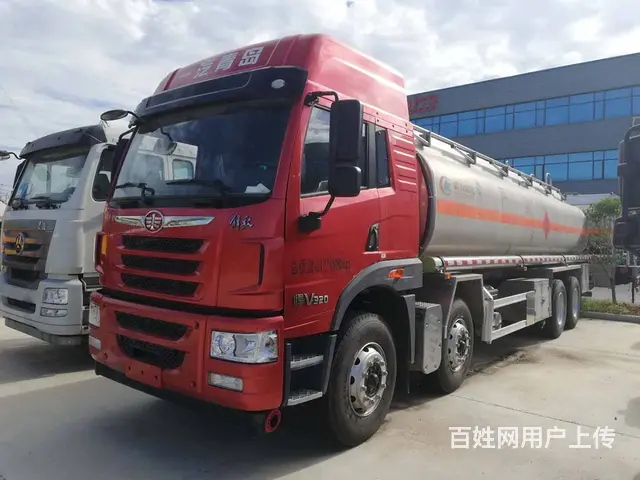 25吨解放后双桥运油车油罐车厂家直销包挂靠上户上牌 - 图片 1
