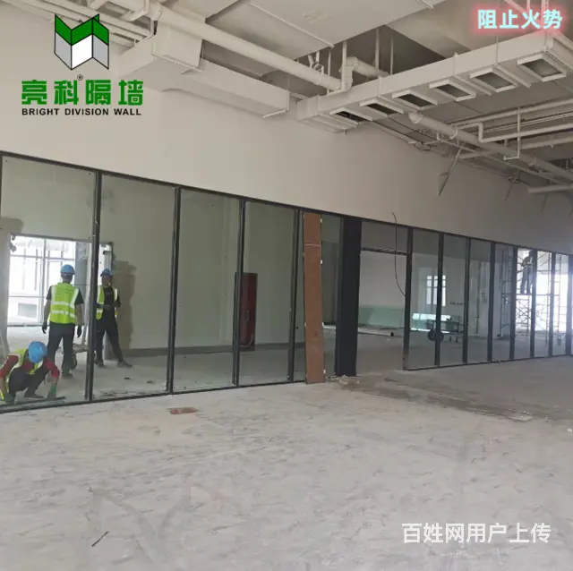 河北石家庄全钢防火玻璃隔断可有效阻止火势的蔓延 - 图片 2