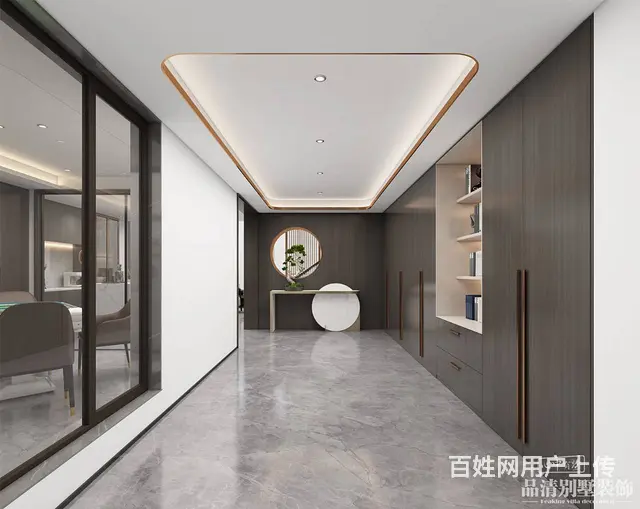 常州别墅装修：进门对着走廊的玄关该怎么设计 - 图片 1