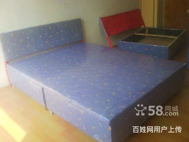 长期低价出售全新包布双人床 - 图片 1