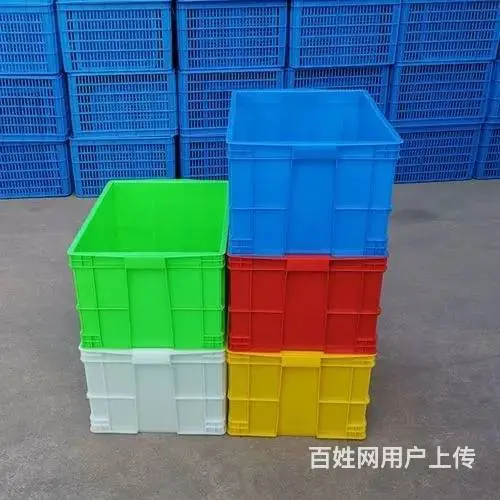 塑料卡板箱塑料围板箱中空板箱物流箱错位塑料筐塑料筐 - 图片 3