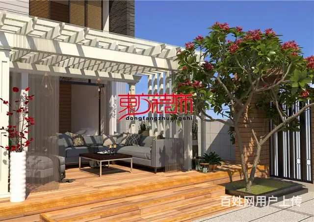 淄博市纪花园阳光房设计施工楼顶露台阳光房遮阳雨棚 - 图片 12