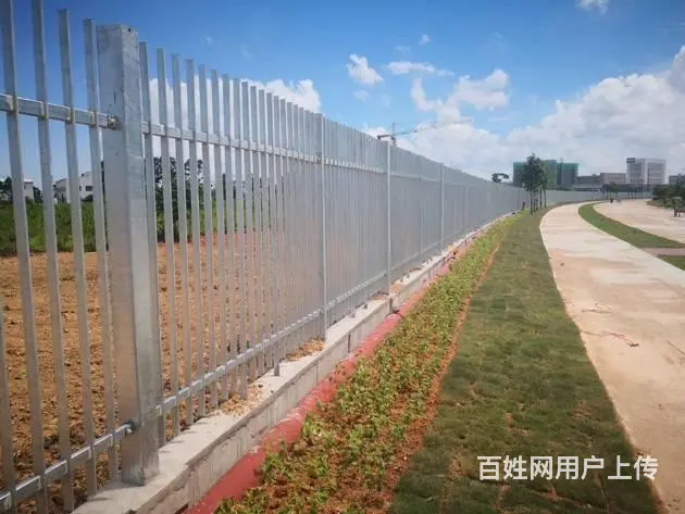 东莞厂家加工定制锌钢铁艺学校小区别墅工厂隔离栏杆 - 图片 1