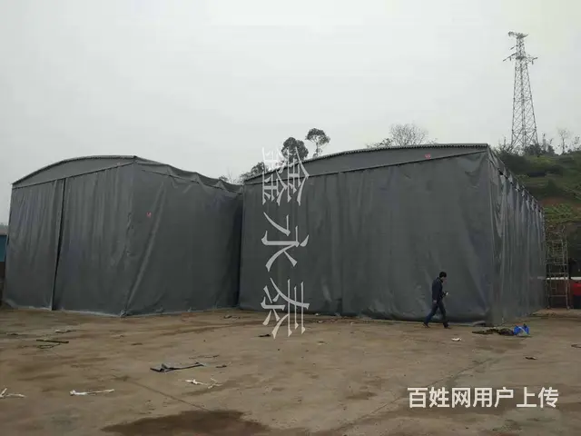 自贡市富顺厂家直销移动伸缩雨棚，推拉雨棚 - 图片 6