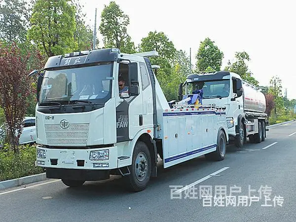 清障车厂家,重汽解放江淮高品质,一拖二平板救援拖车现车直销 - 图片 10