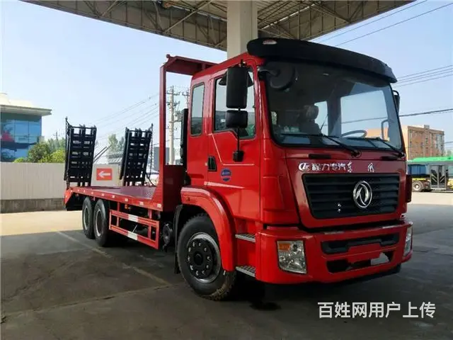 程力平板车厂家 东风后双桥六缸发动机平板车 - 图片 1
