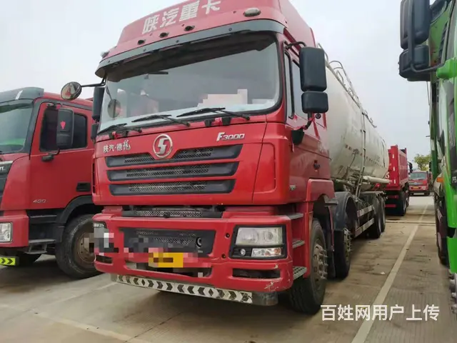 国五陕汽德龙前四后八水泥粉罐车375马力 - 图片 1