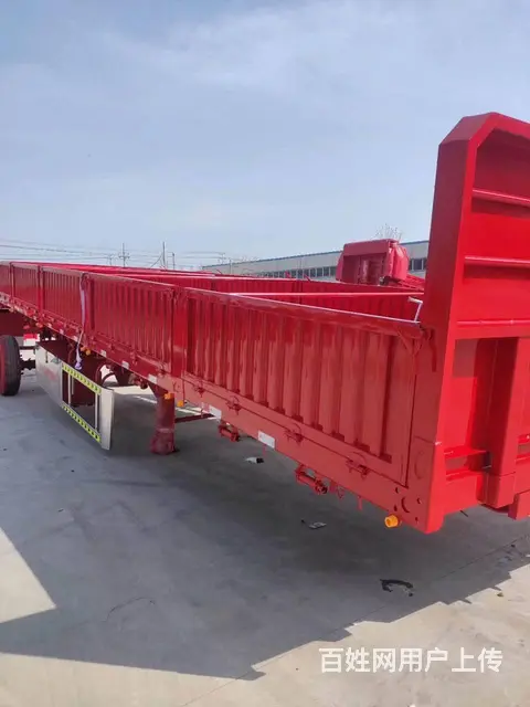 现车出售13米标箱侧翻半挂车 宽2.55米 高60 - 图片 8