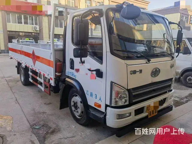 二手解放5米2危险品二类气瓶运输车仓栏车 - 图片 1