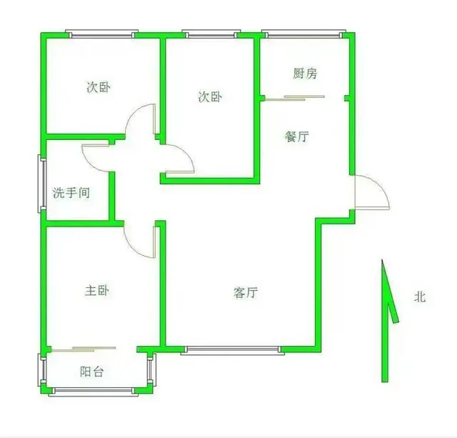 秀兰南区，17/26层，128平，3-2-1 - 图片 3