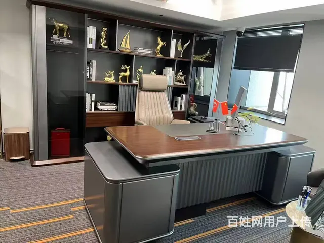 二手开放式卡位出售，老板桌椅经理台会议桌，包送装 - 图片 7