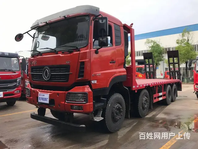 拖大型挖掘机钻机运输拖车东风天龙前四后八平板车价格 - 图片 2