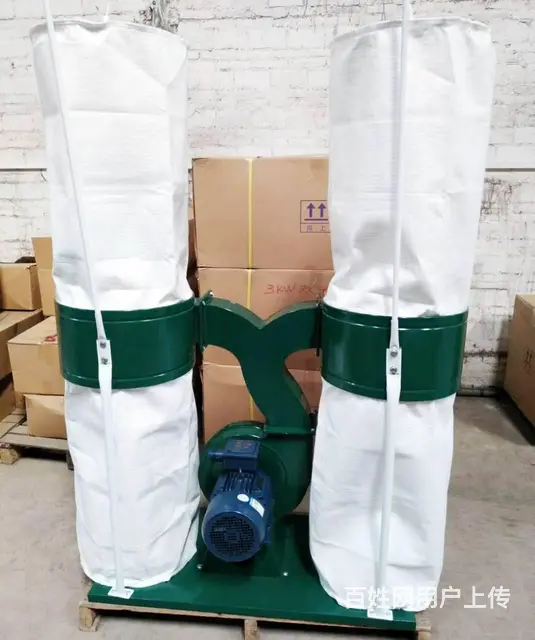 批发双桶布袋木工吸尘器小型工业设备裁板机锯木吸尘器 - 图片 5