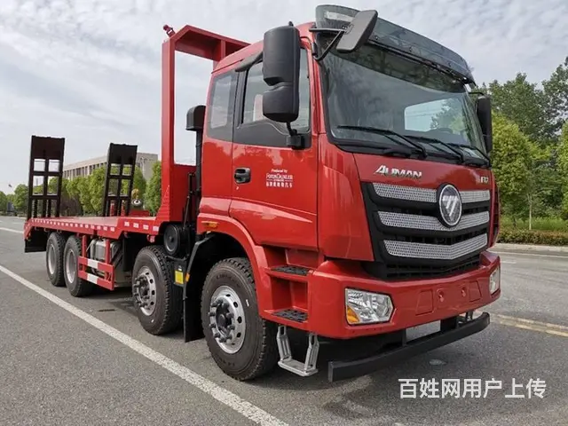 国六福田欧曼前四后八平板车　33吨钩机拖板车　厂家 - 图片 3