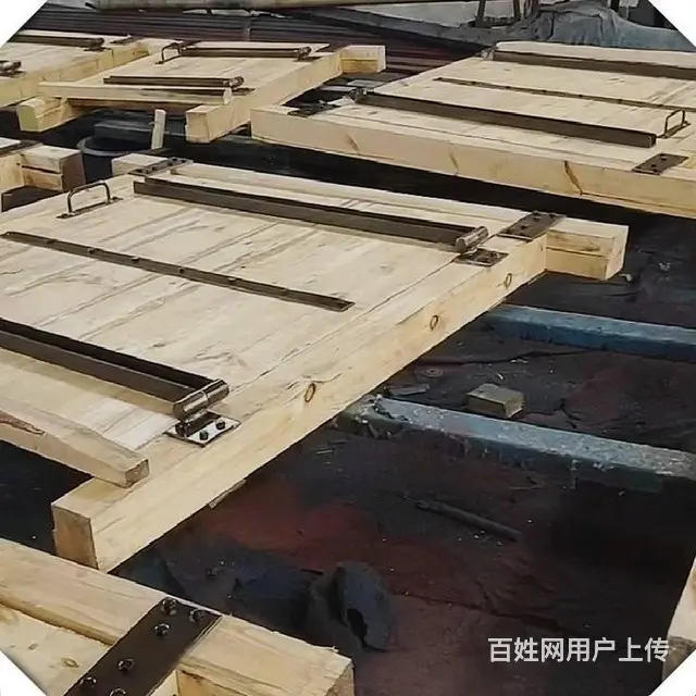 木质包铁无压风门 矿用 行人行车木铁结合正反风门 - 图片 1