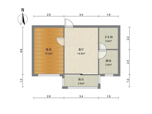 翠华新村北区 新香洲后面，翠华新村，一房可改两房，南向，急售 - 图片 7