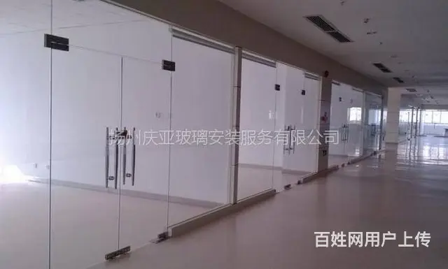 扬州【庆亚】定做玻璃门、感应门、玻璃隔断安装报价 - 图片 2
