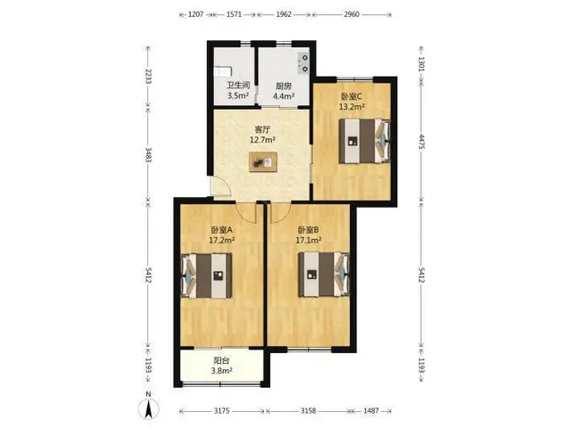 3楼华茂小区道恕街附近3室1厅设施全 - 图片 7