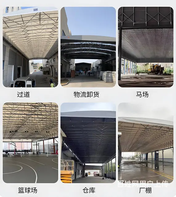 电动推拉雨棚工厂遮阳遮雨蓬通道电动雨棚厂家移动雨蓬 - 图片 6