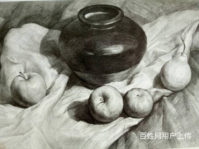 美术课程学习,素描画,水彩画,山水画