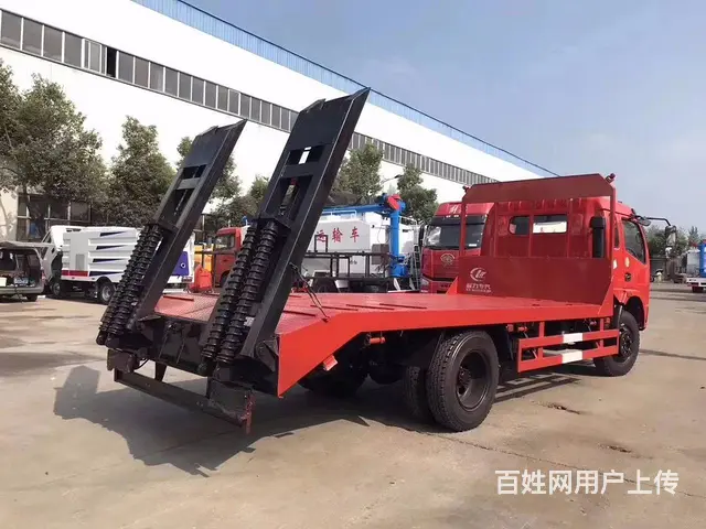 东风福瑞卡单桥平板车 拖12吨挖机平板拖车价格优惠 - 图片 12