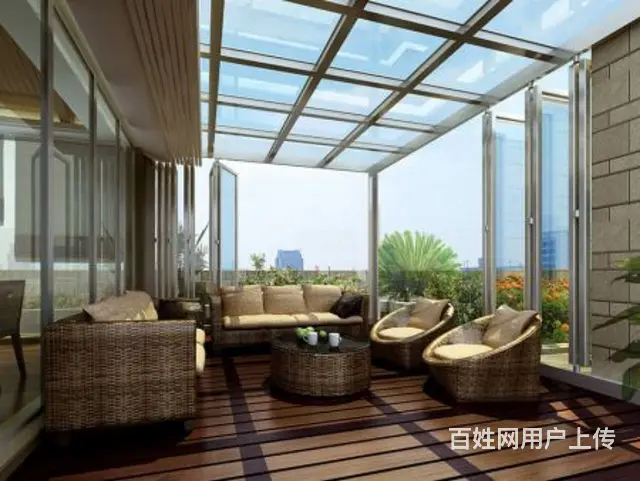 淄博玻璃雨棚玻璃幕墙采光顶玻璃门 - 图片 3