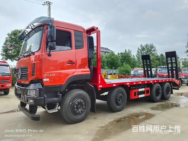 宿州市国六东风前四后八挖机平板车 可按揭上户无忧 - 图片 1