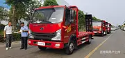 吕梁重载蓝牌平板车 拉中型挖机拖车153后桥可选四驱