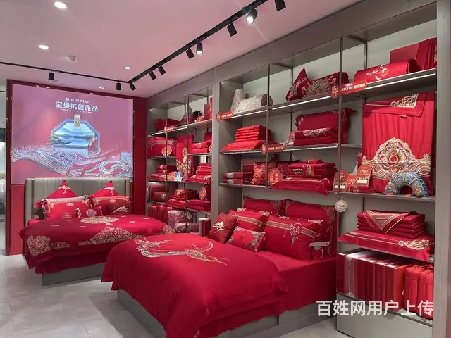 家纺床品展柜，展台定做，家纺店设计，装修，货柜定做 - 图片 7