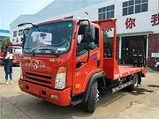 小型蓝牌挖机平板车 拉8T挖机平板车厂家直销