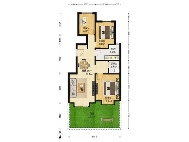 出租文新高性价比高品质住宅嘉绿西苑简装修南北 - 图片 8