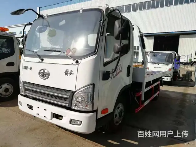 湛江地区解放蓝牌清障车一拖二价格 厂家直销品质保证 - 图片 4