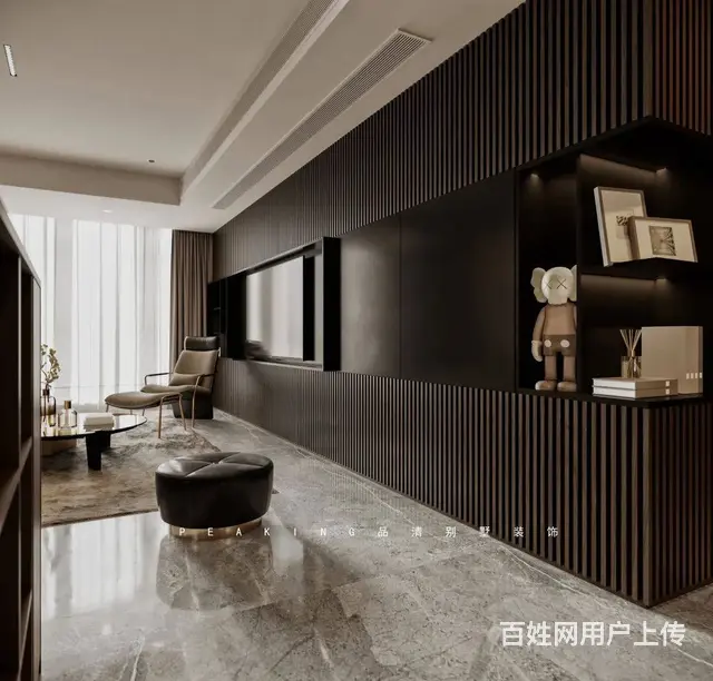 别墅案例分享 230极简新宅温润如泥土 - 图片 1