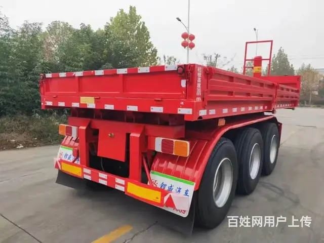 全新7.5米集装箱运输专用后翻自卸半挂车 - 图片 1
