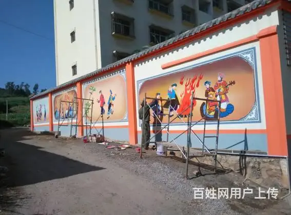 昆明彝族文化彩绘彝族撒梅支系墙绘墙画石林彝族彩绘 - 图片 6