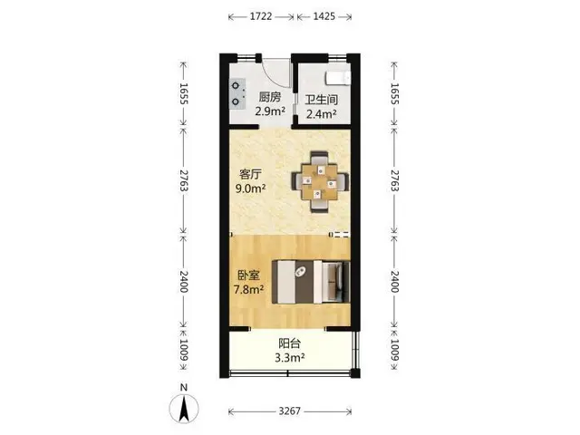 杰立大厦精装1房闸弄口天城国际紫薇公寓机神新村带车位 - 图片 5