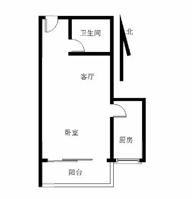 禾祥首府 一房一厅 精装修 家具齐全 拎包入住 南北通透 - 图片 8