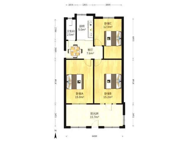 青年路双语学校2室2厅设施全拎包入住 - 图片 9