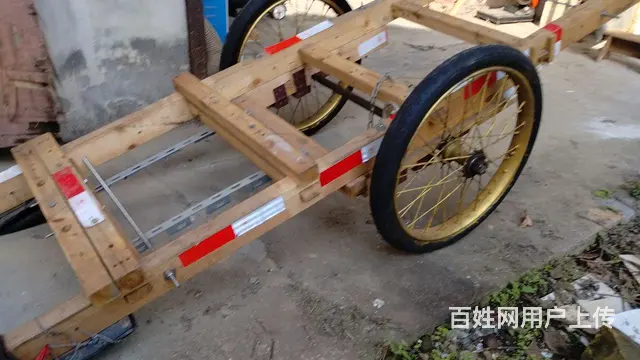 双轮车木质车架出售，适合摆地摊、拉重物等赚创业 - 图片 2