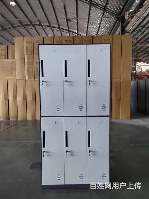钢制员工储物柜铁皮更衣柜带锁存包柜宿舍杂物鞋柜办公 - 图片 1